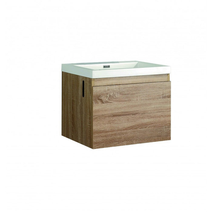 Belbagno Roxanne 600MM Wall Hung Vanity - White Oak