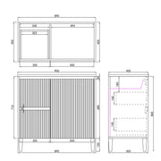 Brighton Freestanding Vanity 900mm (Matte Black) - Aqualux Bathrooms- Poseidon