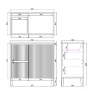 Brighton Freestanding Vanity 900mm (Matte White) - Aqualux Bathrooms- Poseidon