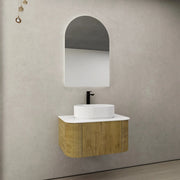 Bronte Wall Hung Vanity 750 (Prime Oak) - Aqualux Bathrooms- Poseidon