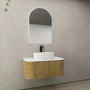 Bronte Wall Hung Vanity 900 (Prime Oak) - Aqualux Bathrooms- Poseidon