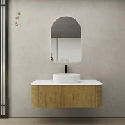 Bronte Wall Hung Vanity 1200 (Prime Oak) - Aqualux Bathrooms- Poseidon