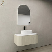 Bronte Wall Hung Vanity 900 (Coastal Oak) - Aqualux Bathrooms- Poseidon
