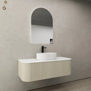 Bronte Wall Hung Vanity 1200 (Coastal Oak) - Aqualux Bathrooms- Poseidon