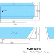 Avis CornerBack To Wall Bathtub - Right - Aqualux Bathrooms- Poseidon
