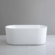 Ally Groove Oval Freestanding Bathtub 1700mm (No Overflow) - Aqualux Bathrooms- Poseidon