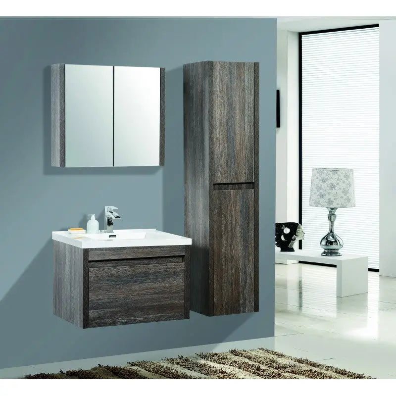 Belbagno Alexandra Wall Hung Tall Boy 1760mm - Silver Oak - Aqualux Bathrooms- Belbagno