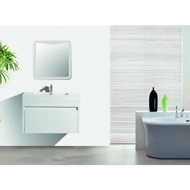 Belbagno Belbagno Ancona Wall Hung Vanity 600mm - Gloss White Belbagno