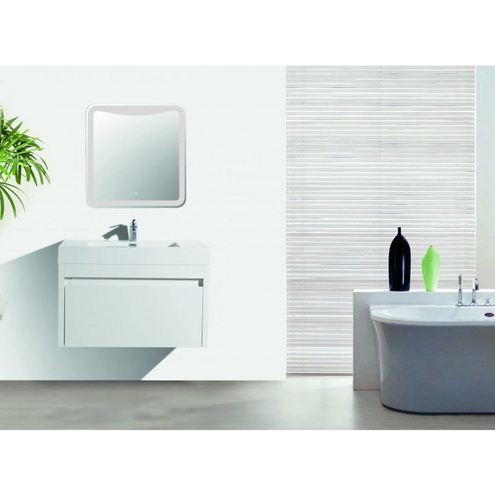 Belbagno Ancona Wall Hung Vanity 600mm - Gloss White