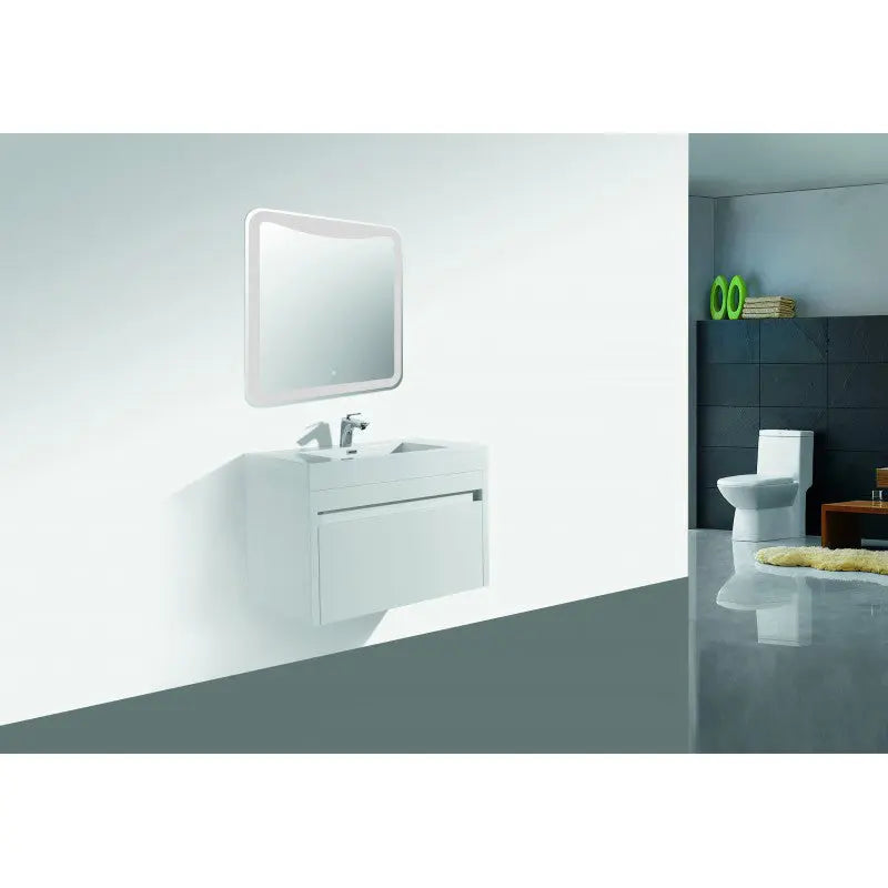 Belbagno Belbagno Alexandra Wall Hung Vanity 760mm - Gloss White Belbagno