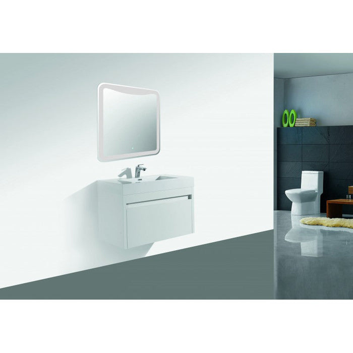 Belbagno Alexandra Wall Hung Vanity 760mm - Gloss White