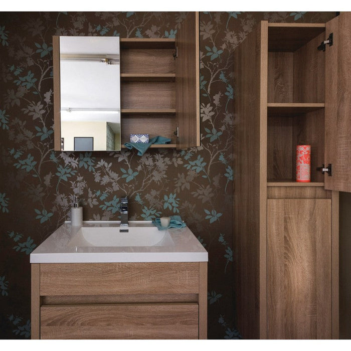 Belbagno Alexandra Wall Hung Vanity 760mm - White Oak