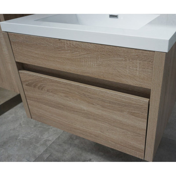 Belbagno Alexandra Wall Hung Vanity 760mm - White Oak