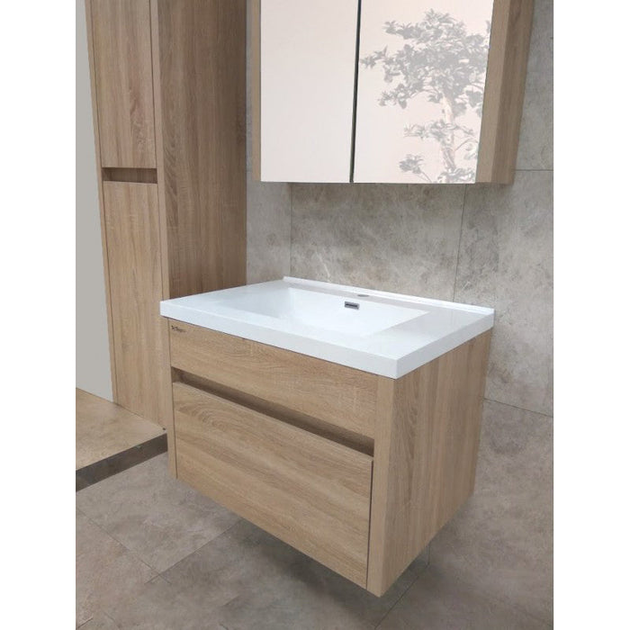 Belbagno Alexandra Wall Hung Vanity 760mm - White Oak