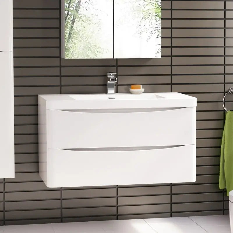 Belbagno Belbagno Ancona Wall Hung Vanity 1200mm - Gloss White Belbagno