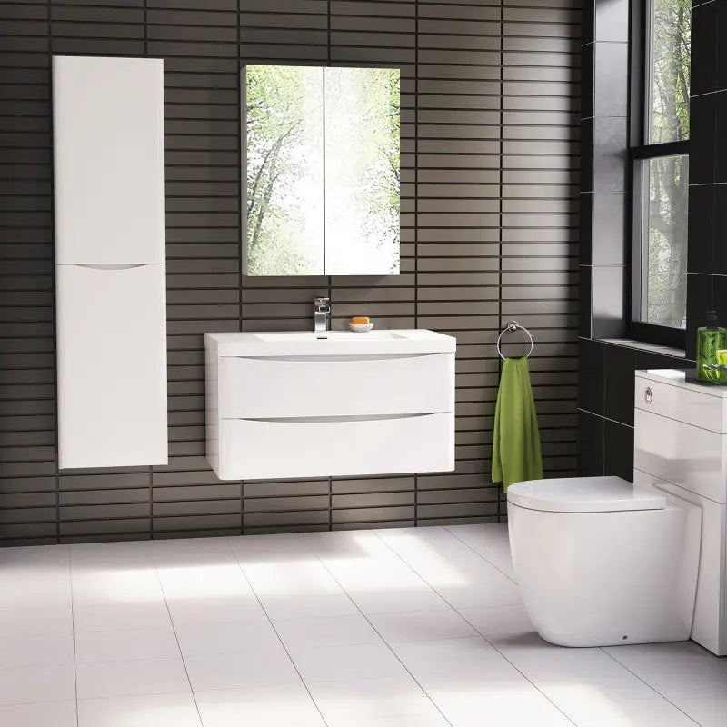 Belbagno Belbagno Ancona Wall Hung Vanity 1200mm - Gloss White Belbagno