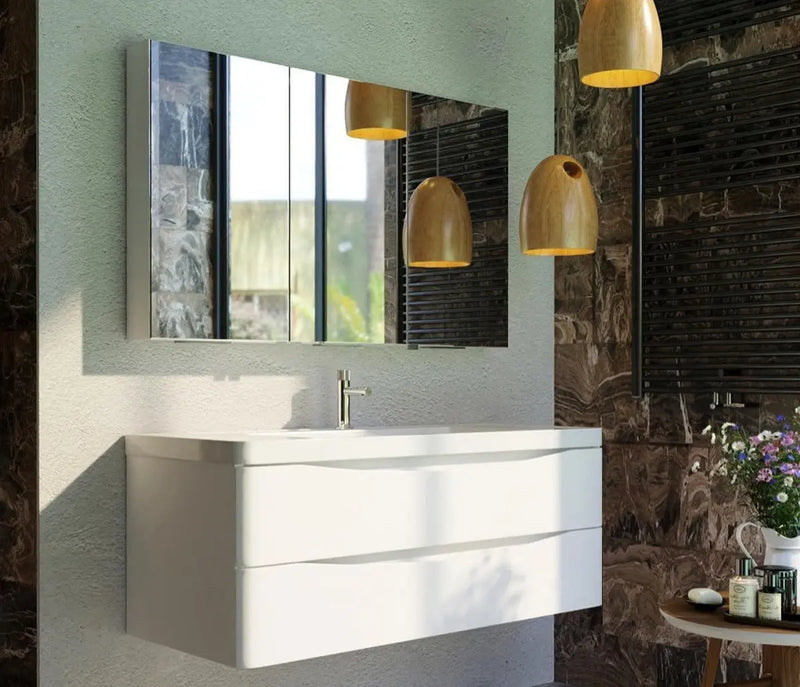 Belbagno Belbagno Ancona Wall Hung Vanity 1200mm - Gloss White Belbagno