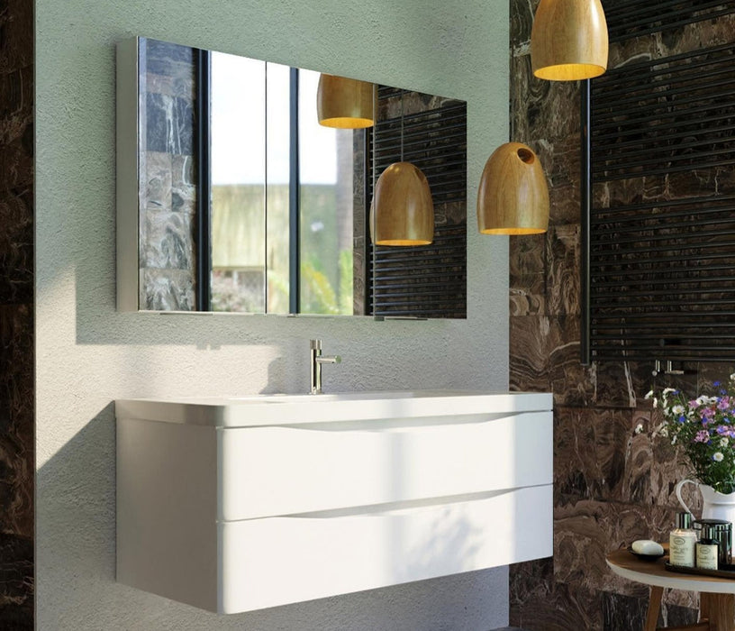 Belbagno Ancona Wall Hung Vanity 1200mm - Gloss White