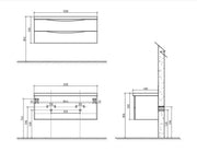 Belbagno Belbagno Ancona Wall Hung Vanity 1200mm - Gloss White Belbagno