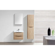 Belbagno Ancona Wall Hung Tall Boy 1500mm - White Oak - Aqualux Bathrooms- Belbagno