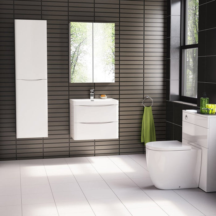 Belbagno Ancona Wall Hung Vanity 600mm - Gloss White