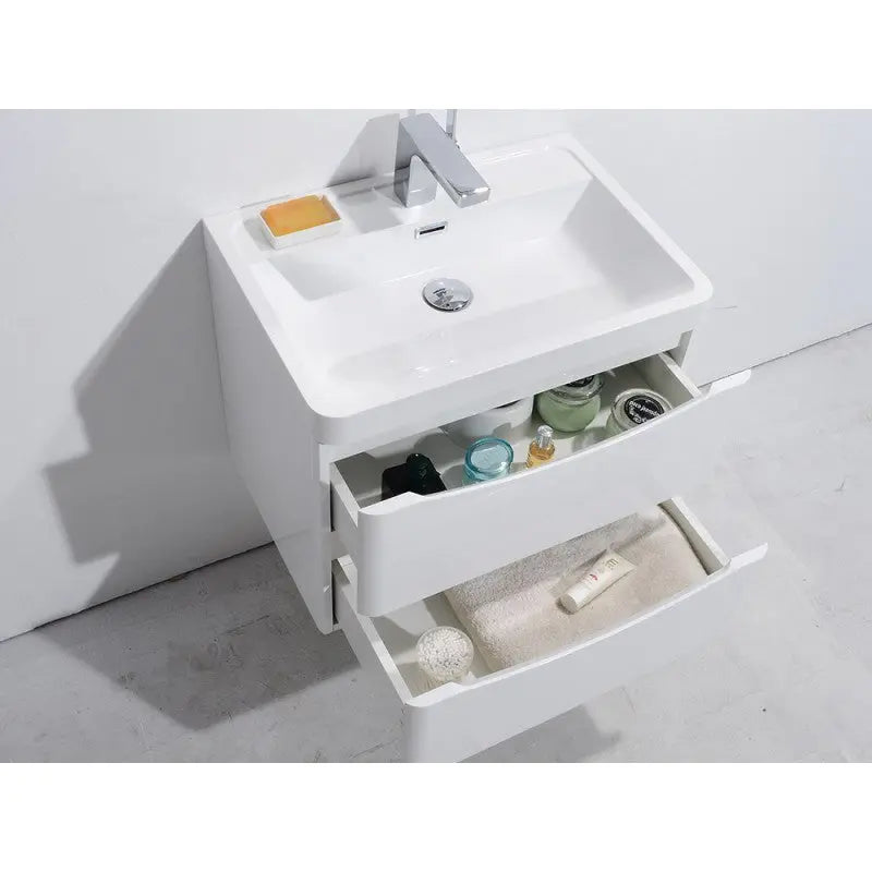 Belbagno Belbagno Ancona Wall Hung Vanity 600mm - Gloss White Belbagno