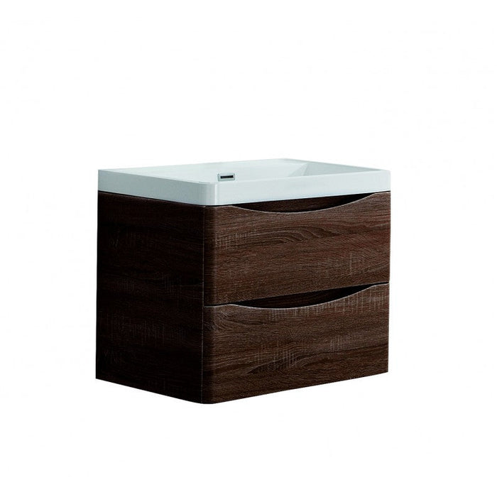 Belbagno Ancona Wall Hung Vanity 600mm - Rose Wood