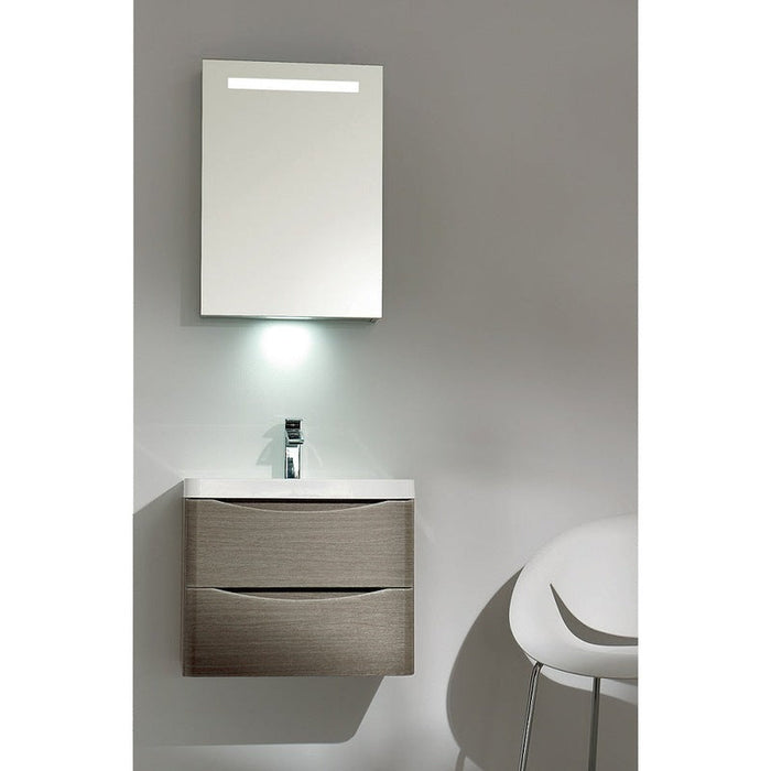 Belbagno Ancona Wall Hung Vanity 600mm - Silver Oak