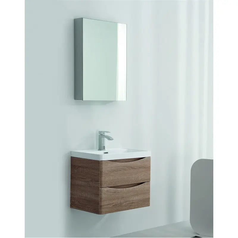 Belbagno Belbagno Ancona Wall Hung Vanity 600mm - White oak Belbagno