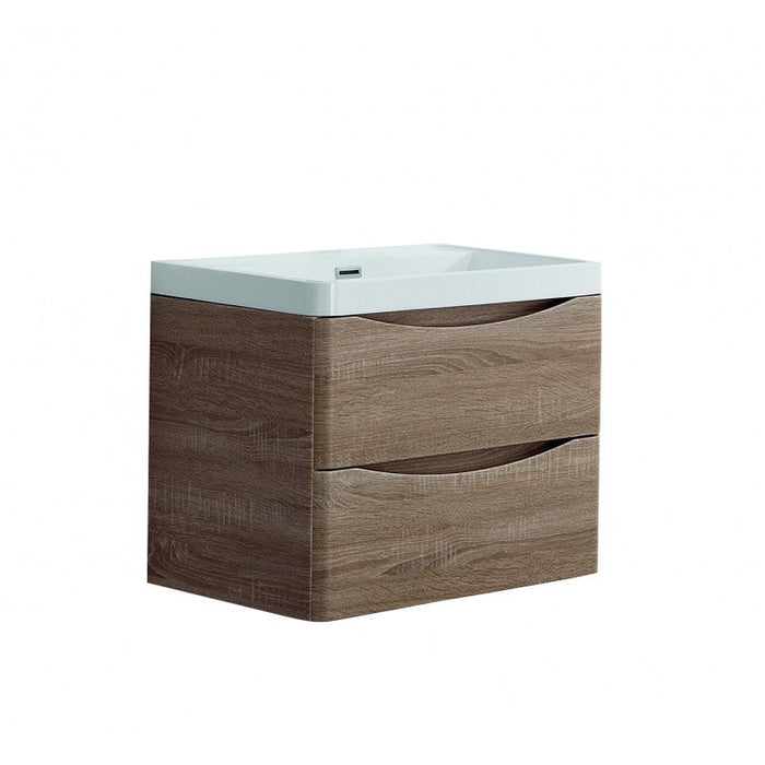 Belbagno Ancona Wall Hung Vanity 600mm - White oak