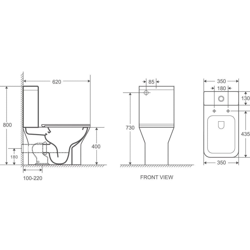 Mercio Aria Back To Wall Toilet Suite - Aqualux Bathrooms- Mercio