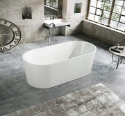ARVO White Freestanding Bathtub - Aqualux Bathrooms- Mercio