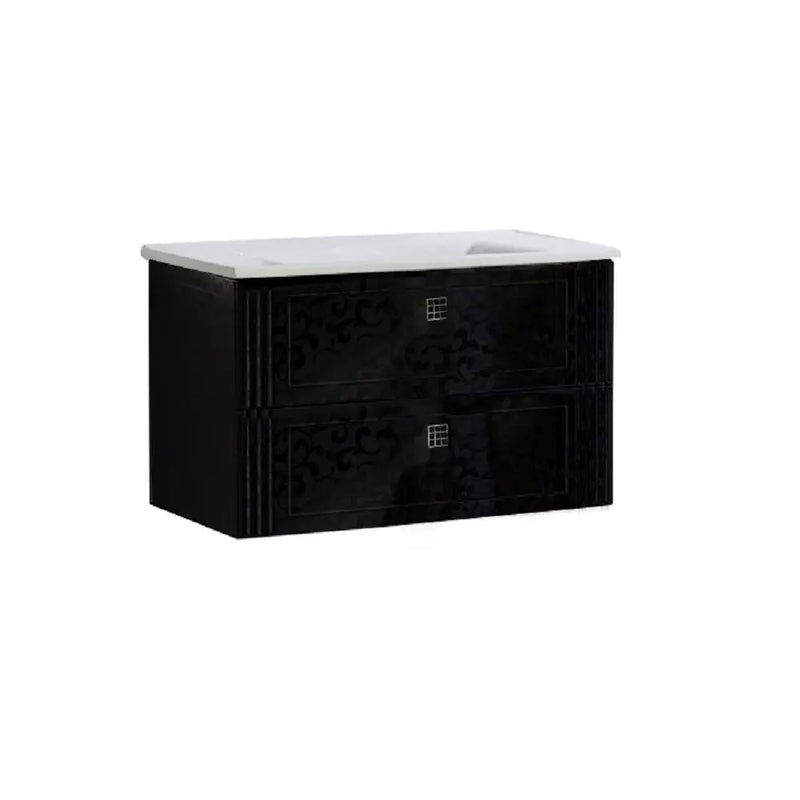 Belbagno Atria De Luxe Wall Hung / Freestanding Vanity 1000mm -  Black Pattern - Aqualux Bathrooms- Belbagno