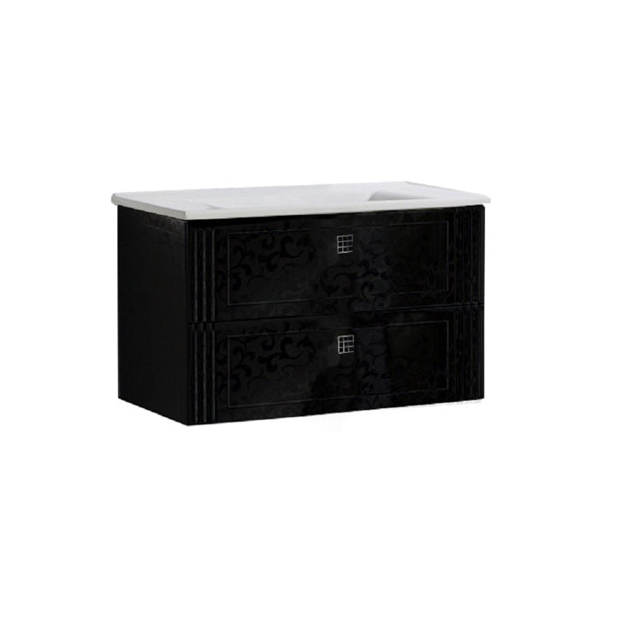 Belbagno Atria De Luxe Wall Hung / Freestanding Vanity 1000mm -  Black Pattern