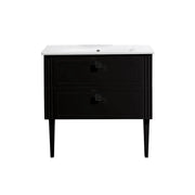 Belbagno Atria De Luxe Wall Hung / Freestanding Vanity 1000mm -  Gloss Black - Aqualux Bathrooms- Belbagno