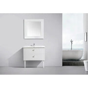 Belbagno Atria De Luxe Wall Hung / Freestanding Vanity 1000mm -  Gloss White - Aqualux Bathrooms- Belbagno