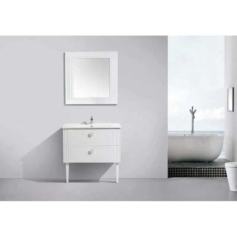 Belbagno Atria De Luxe Wall Hung / Freestanding Vanity 1000mm -  Gloss White - Aqualux Bathrooms- Belbagno