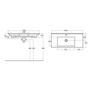 Belbagno Atria De Luxe Wall Hung / Freestanding Vanity 1000mm -  Gloss White - Aqualux Bathrooms- Belbagno