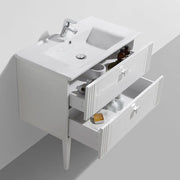 Belbagno Atria De Luxe Wall Hung / Freestanding Vanity 1000mm -  White Pattern - Aqualux Bathrooms- Belbagno