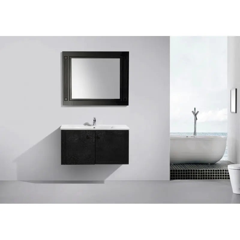 Belbagno Atria Neo Wall Hung / Freestanding Vanity 850mm -  Black Pattern - Aqualux Bathrooms- Belbagno