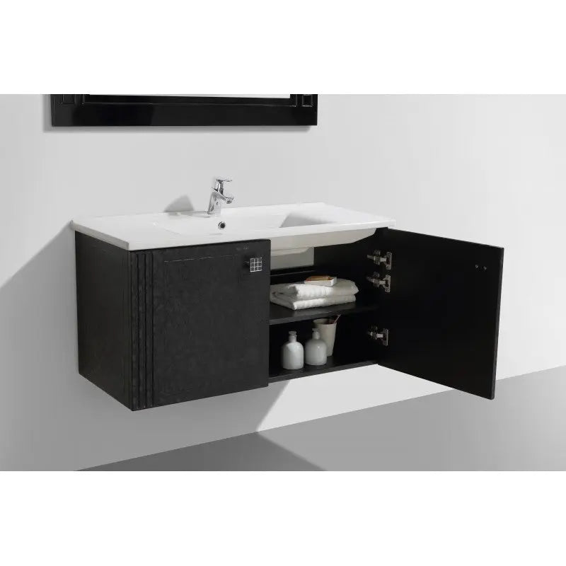 Belbagno Atria Neo Wall Hung / Freestanding Vanity 850mm -  Black Pattern - Aqualux Bathrooms- Belbagno