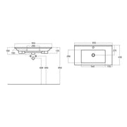 Belbagno Atria Neo Wall Hung / Freestanding Vanity 850mm -  Black Pattern - Aqualux Bathrooms- Belbagno