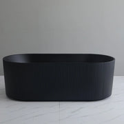 Ally Groove Oval Freestanding Bathtub 1700mm (No Overflow) - Aqualux Bathrooms- Poseidon