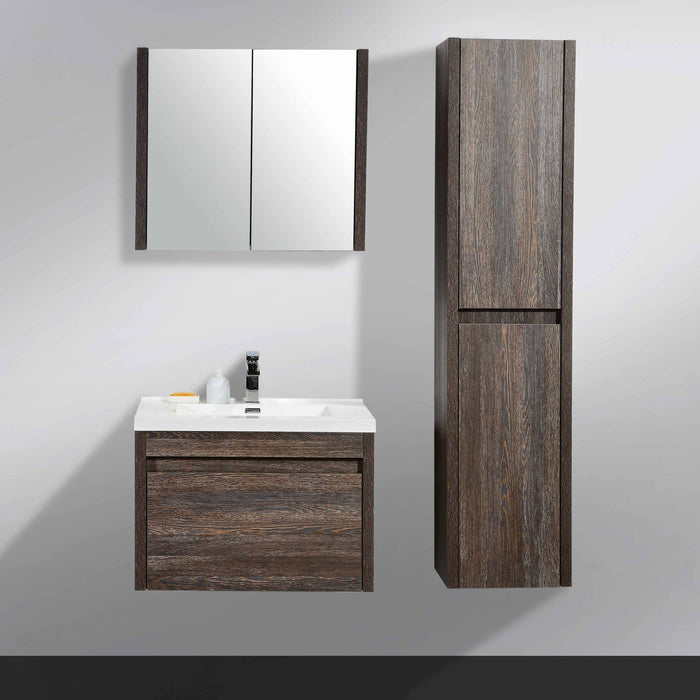 Belbagno Alexandra MDF Shaving Cabinet 760mm - Silver Oak