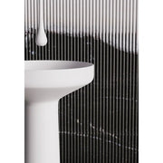 Belbagno - Belbagno Marcello Pedestal Basin 500mm - Matte White - Aqualux Bathrooms