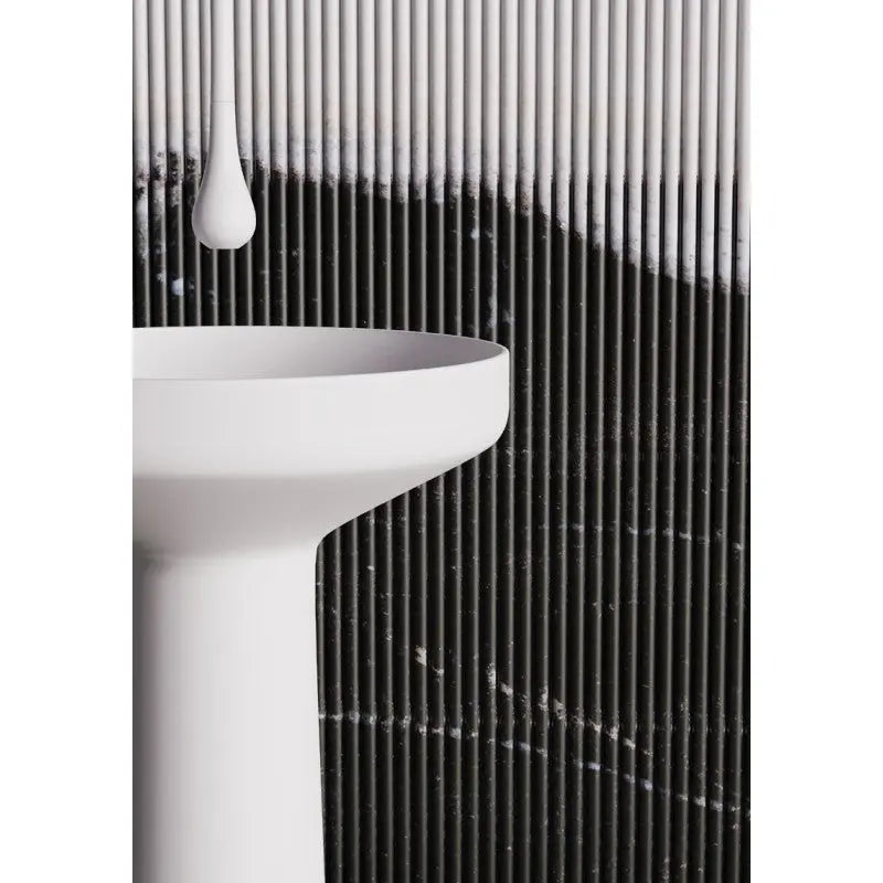 Belbagno - Belbagno Marcello Pedestal Basin 500mm - Matte White - Aqualux Bathrooms