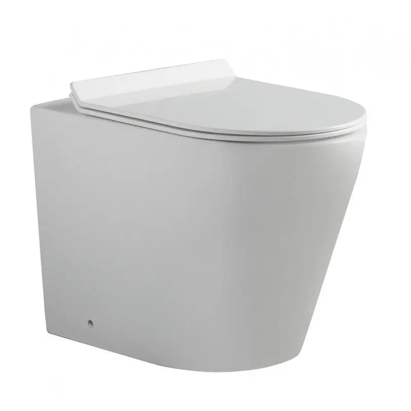 Belbagno - Belbagno Flay-R Series Wall Faced Pan 540mm - Gloss White - Aqualux Bathrooms