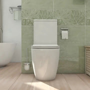 Belbagno - Belbagno Alexander-R Rimless Back To Wall Nano-Glaze Toilet Suite 650mm - Gloss White - Aqualux Bathrooms
