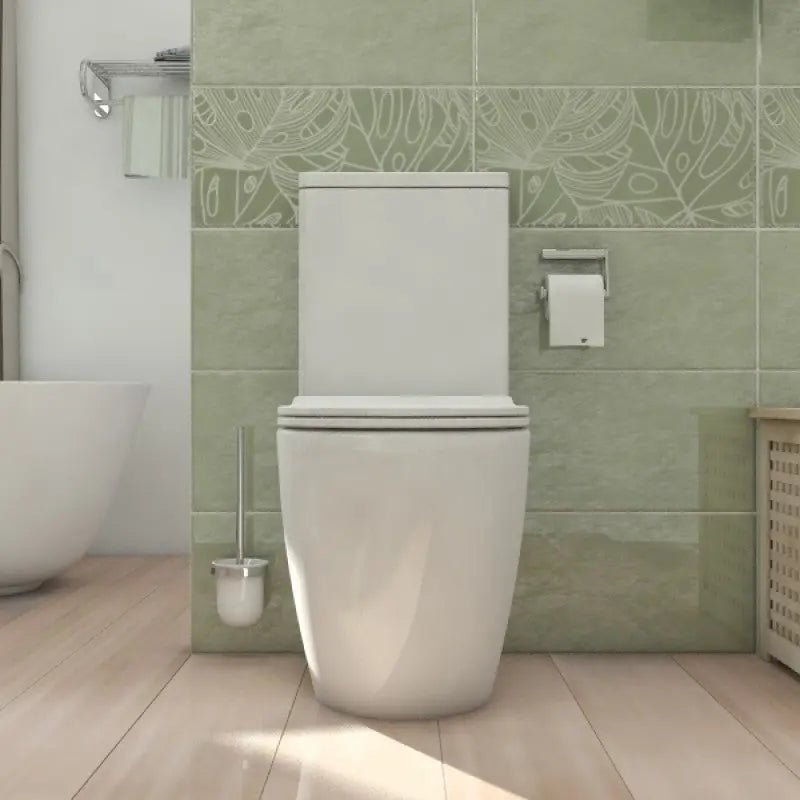 Belbagno - Belbagno Alexander-R Rimless Back To Wall Nano-Glaze Toilet Suite 650mm - Gloss White - Aqualux Bathrooms