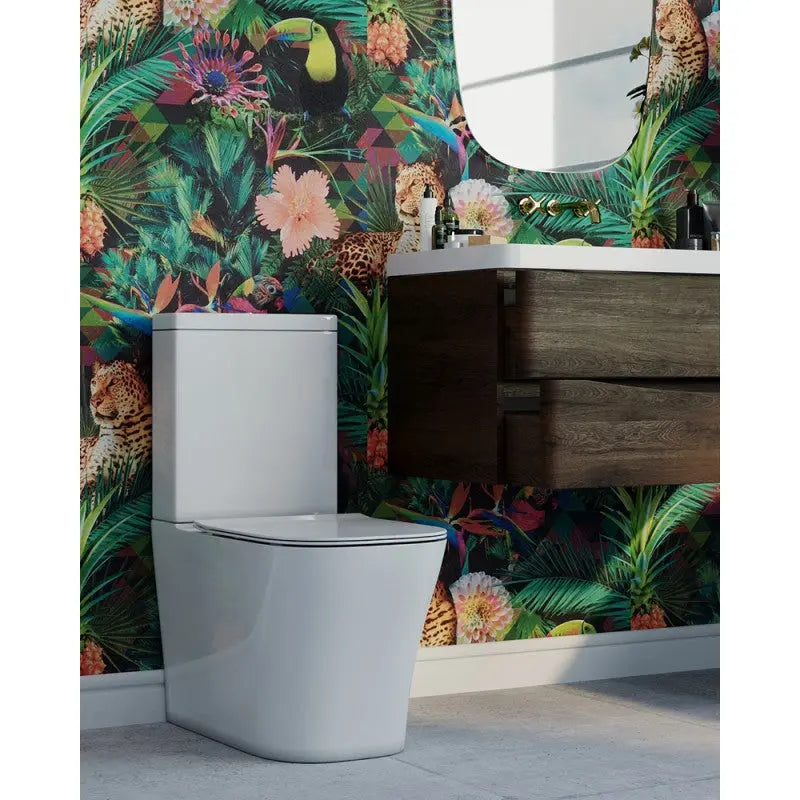 Belbagno - Belbagno Modena Rimless 2.0 Geberit Back To Wall Toilet Suite 680mm - Gloss White - Aqualux Bathrooms